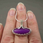 YOJ09-39 Oblong Purple Jade Pendant (2009)