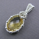 YOJ09-07 Double-Sided Citrine Pendant