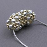 YOJ09-15 Beaded Puff Heart Pendant